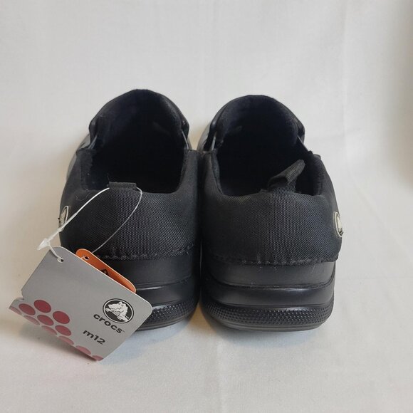 Crocs Bound Black Lined Clogs Comfort Slip-on Shoes Men\'s 12 NWT Solid Back main image 6